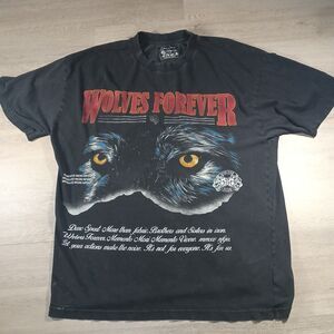 Vintage Wolves Forever T Shirt Mens XL Limited 738/1000 Wolf Graphic Tee Darc